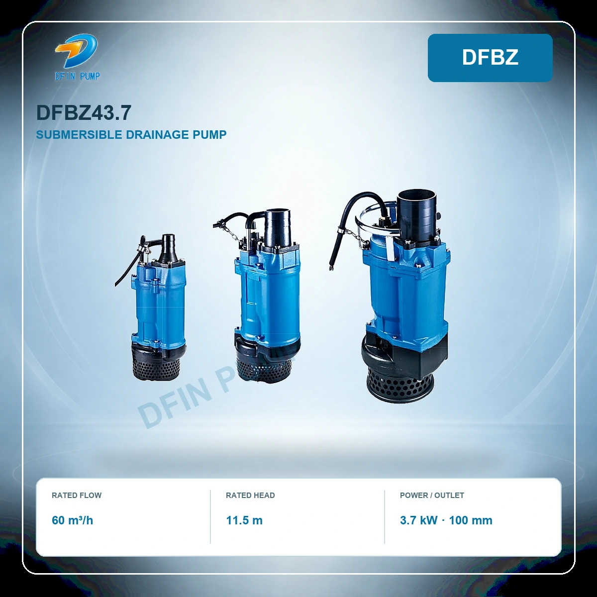 DFBZ43.7 Submersible Drainage Pump - 100 mm Outlet