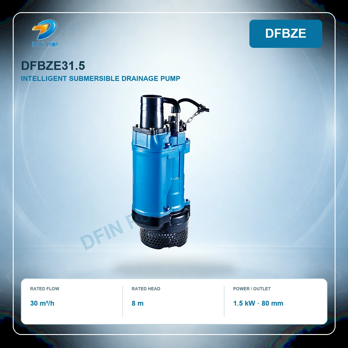 DFBZE31.5 Intelligent Submersible Drainage Pump - 80 mm Outlet