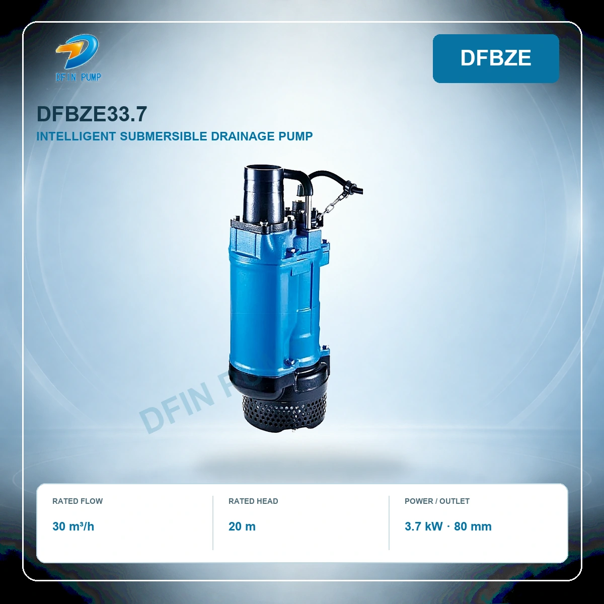 DFBZE33.7 Intelligent Submersible Drainage Pump - 80 mm Outlet