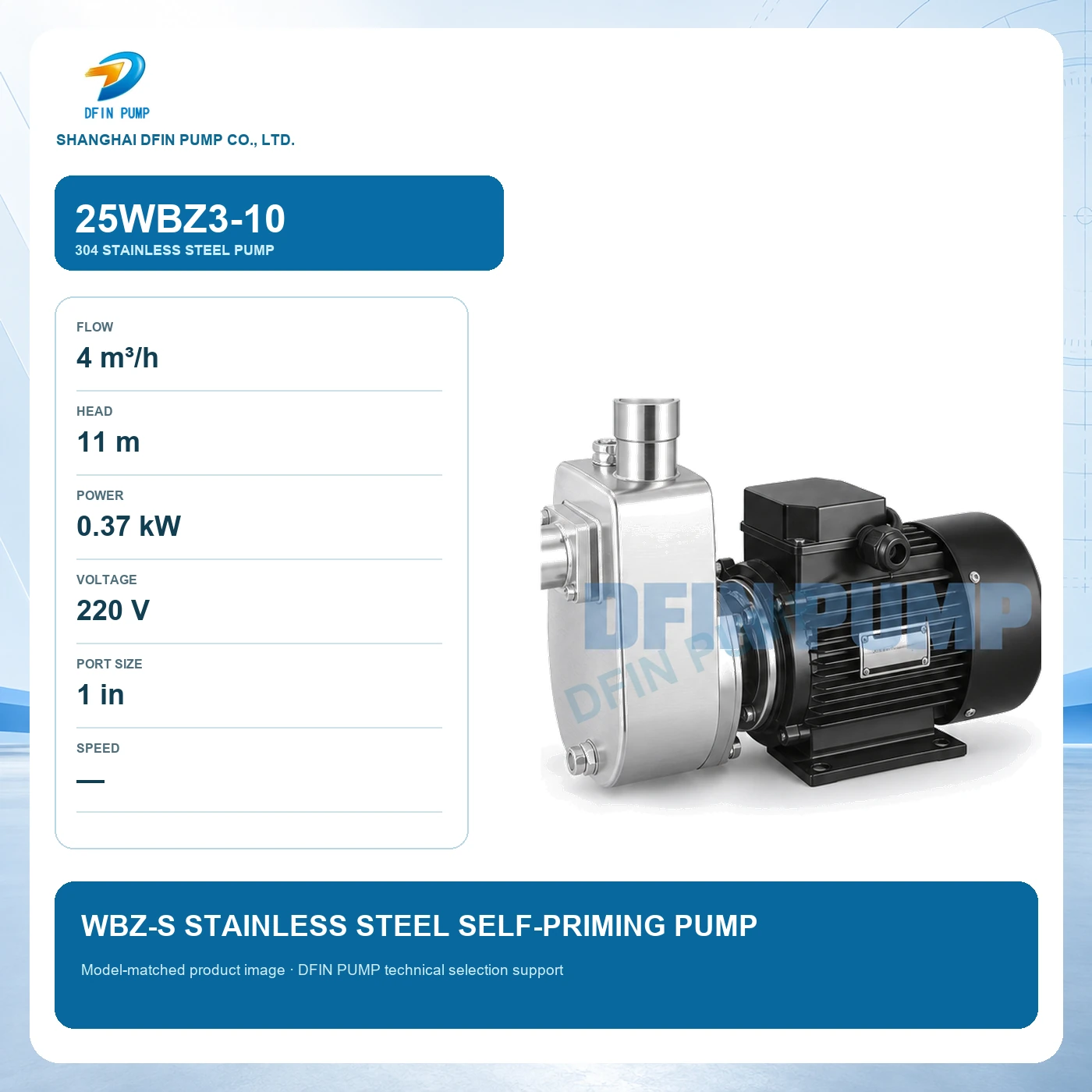 25WBZ3-10 WBZ-S Stainless Steel Self-Priming Pump