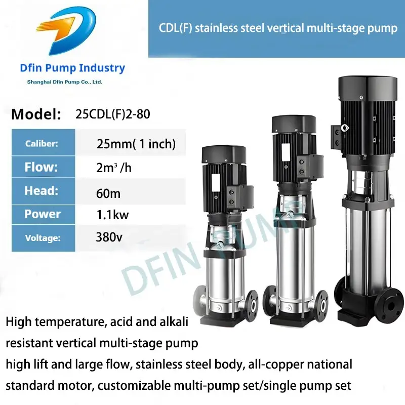 Cdl Vertical Multi-Stage Boiler Feed Water Pump Centrifugal Circulating Water Pump Air Conditioning Chilled Water Pump