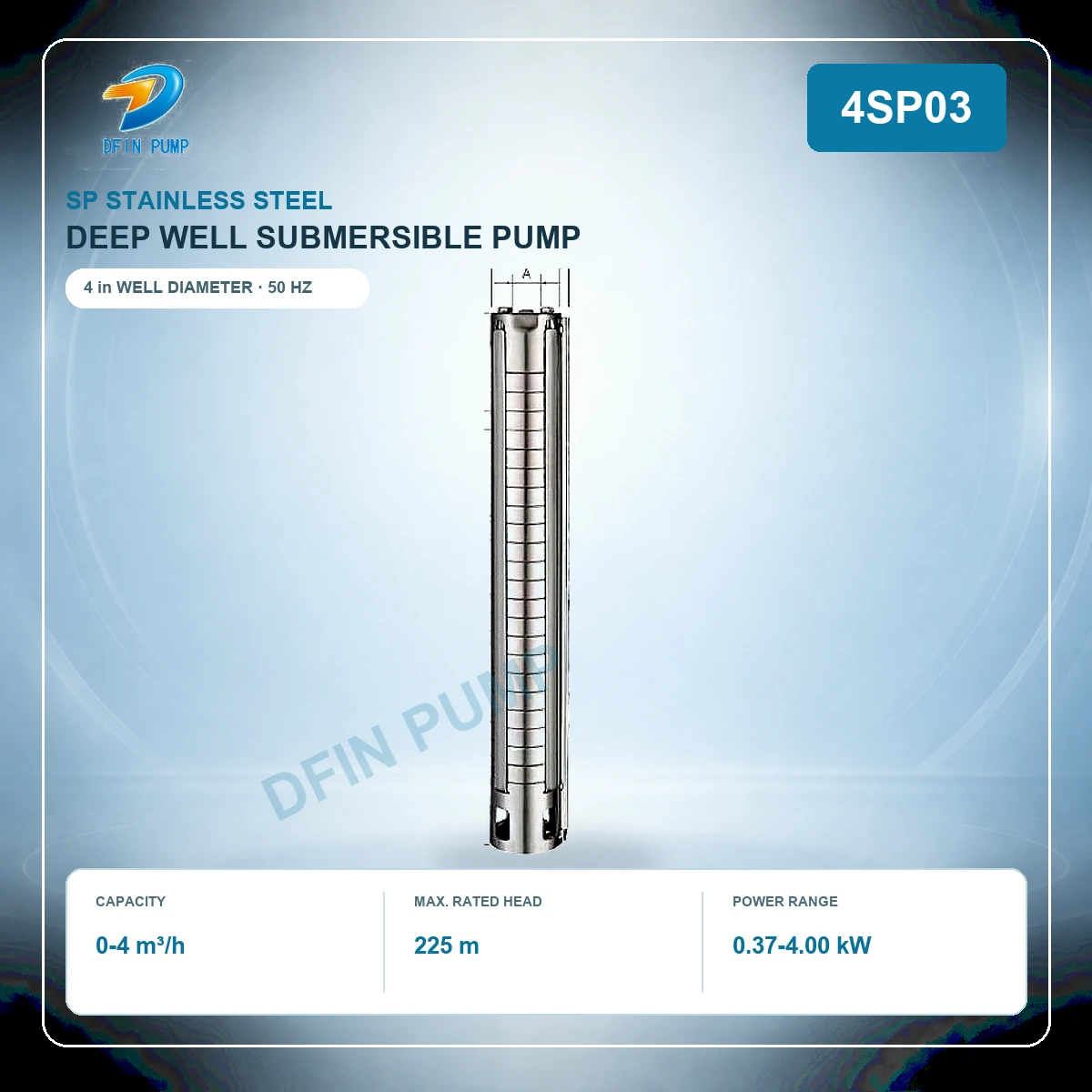 4SP03 Stainless Steel Deep Well Submersible Pump