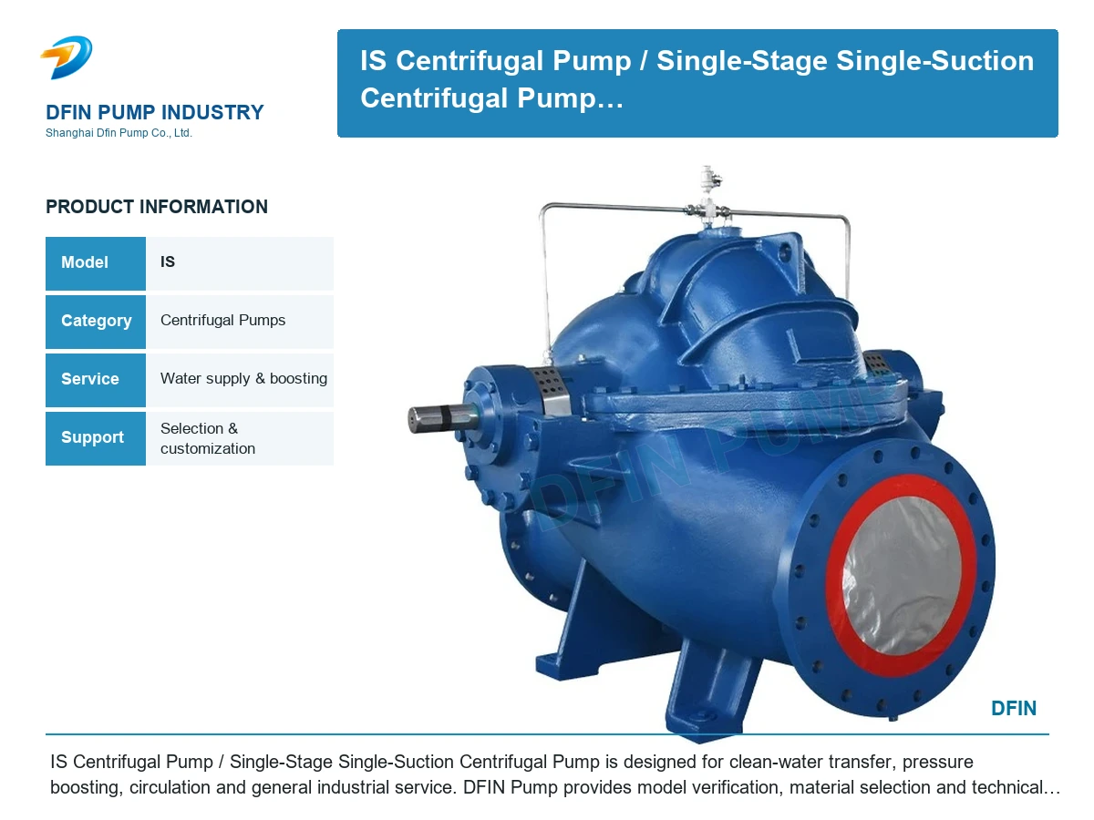 IS Centrifugal Pump/ Single-Stage Single-Suction Centrifugal Pump