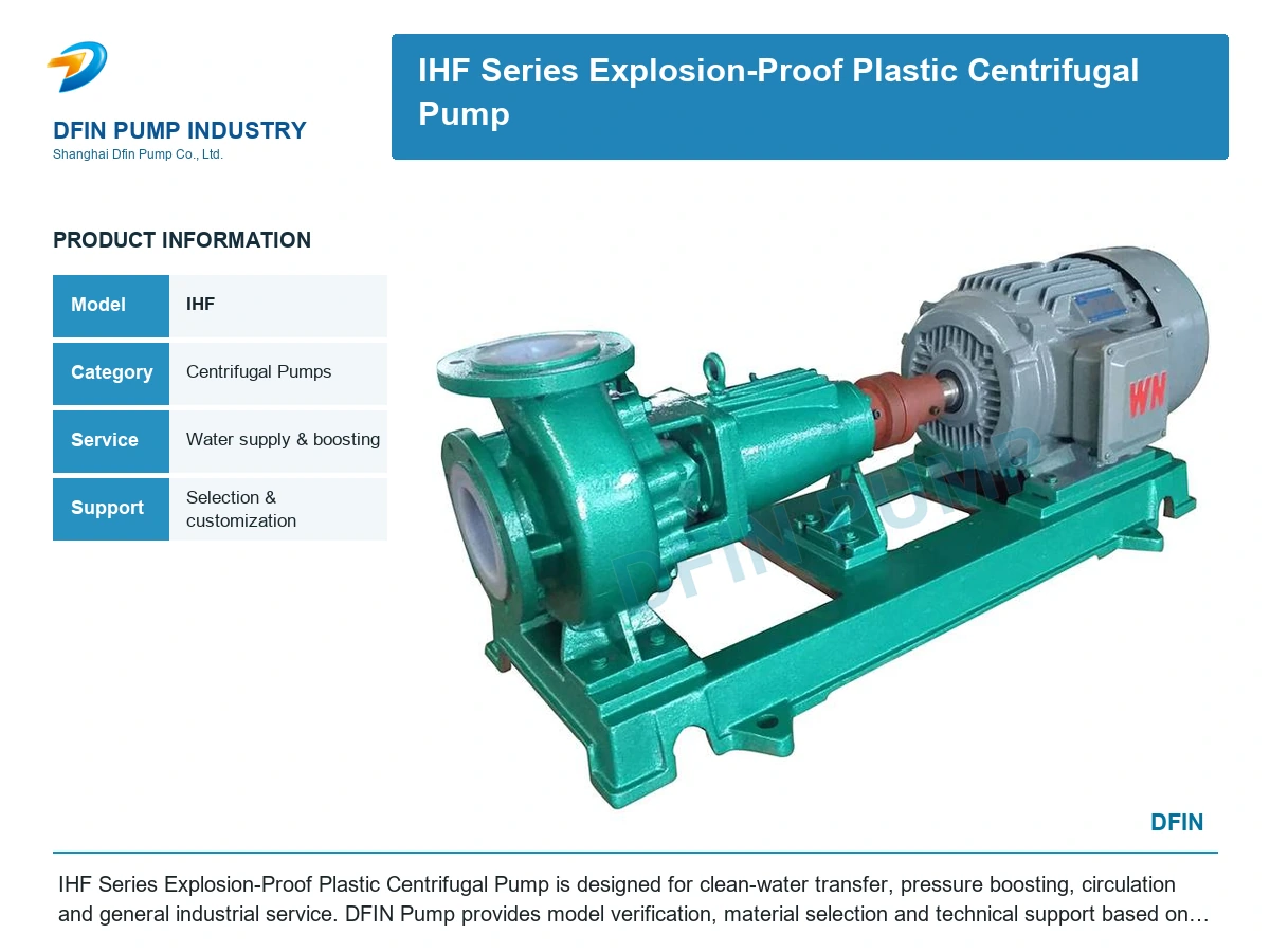 IHF Series Explosion-Proof Plastic Centrifugal Pump