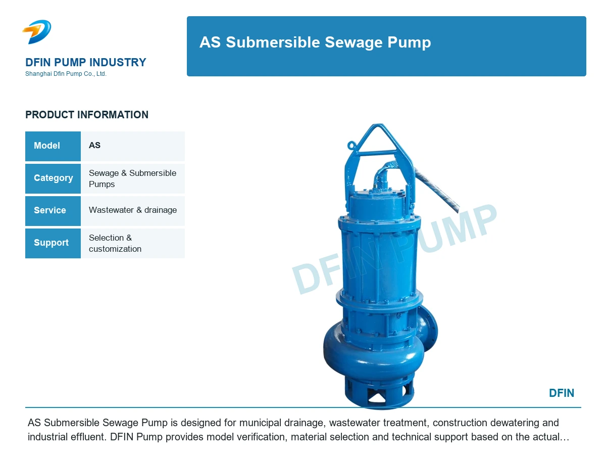 AS Submersible Sewage Pump