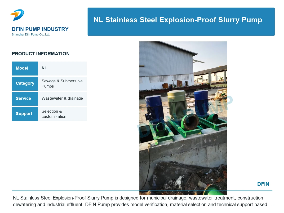 NL Stainless Steel Explosion-Proof Slurry Pump