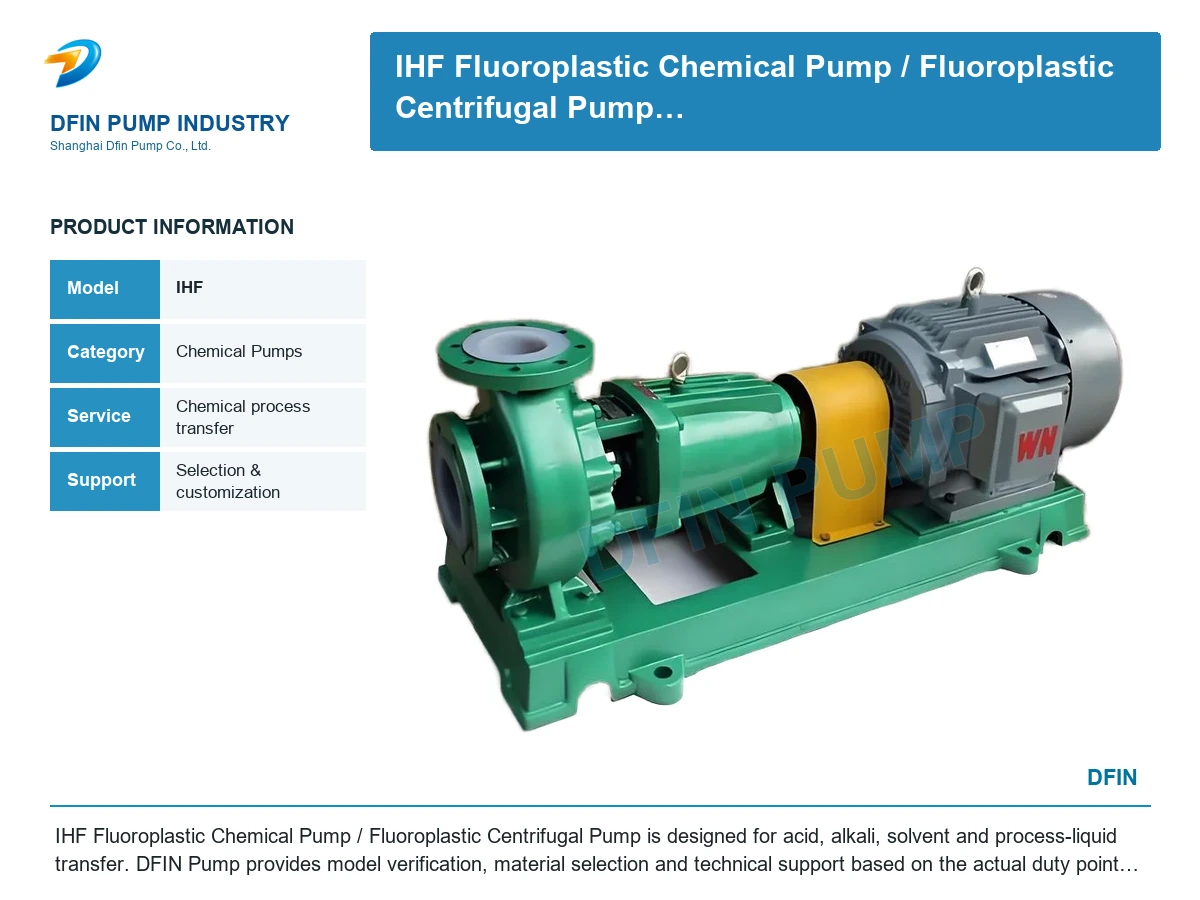 IHF Fluoroplastic Chemical Pump/ Fluoroplastic Centrifugal Pump