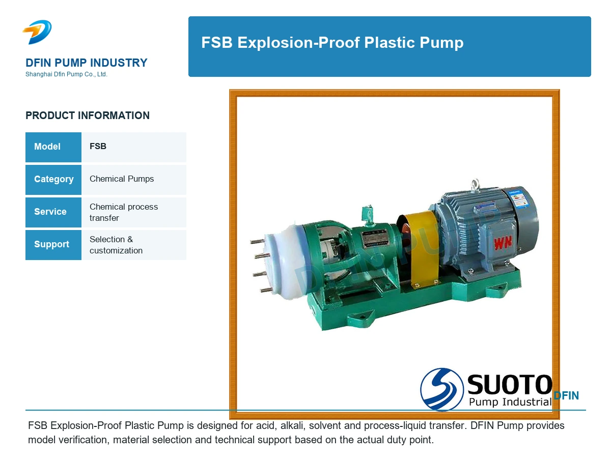 FSB Explosion-Proof Plastic Pump