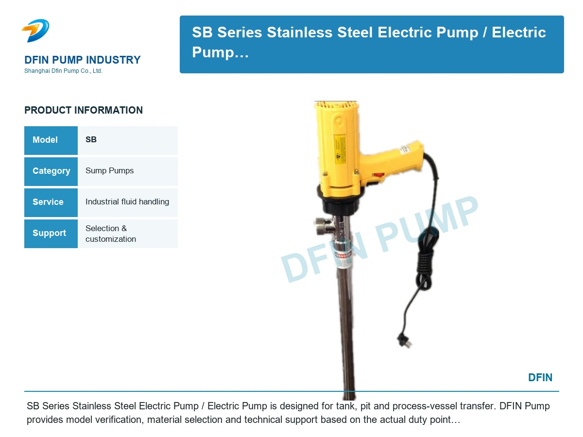 SB Series Stainless Steel Electric Pump/ Electric Pump
