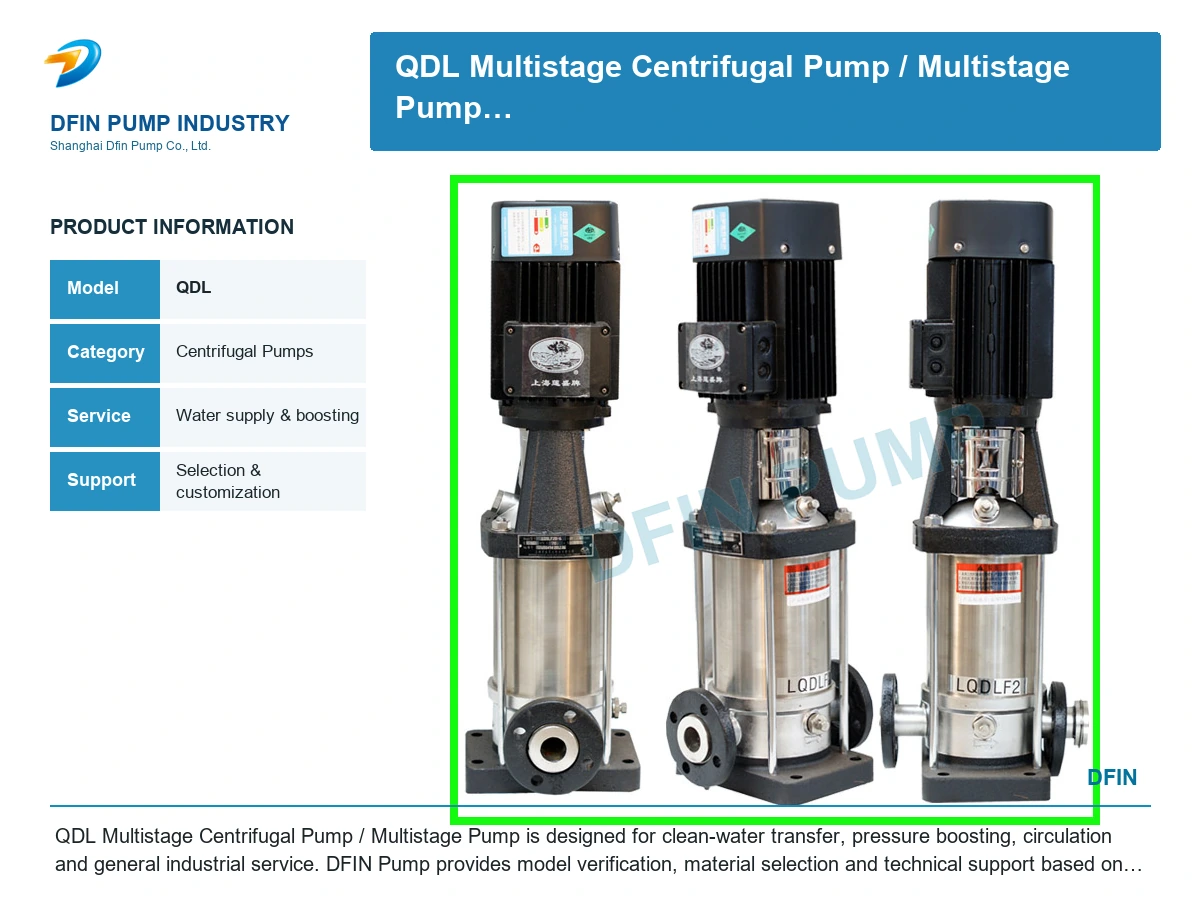 QDL Multistage Centrifugal Pump/ Multistage Pump