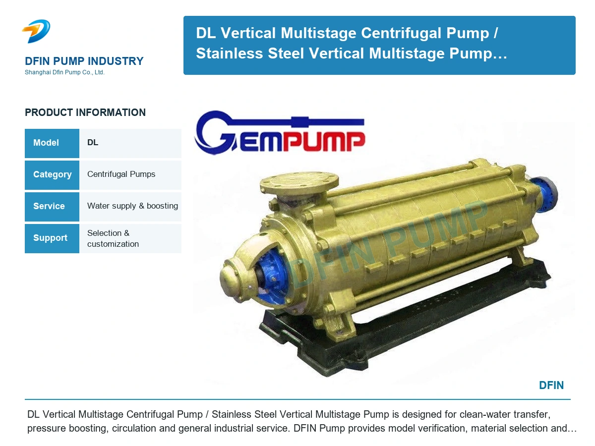 DL Vertical Multistage Centrifugal Pump/ Stainless Steel Vertical Multistage Pump