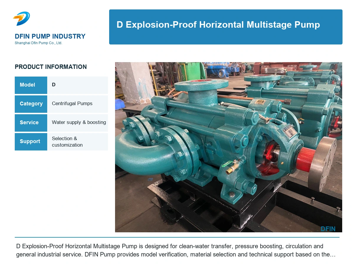 D Explosion-Proof Horizontal Multistage Pump