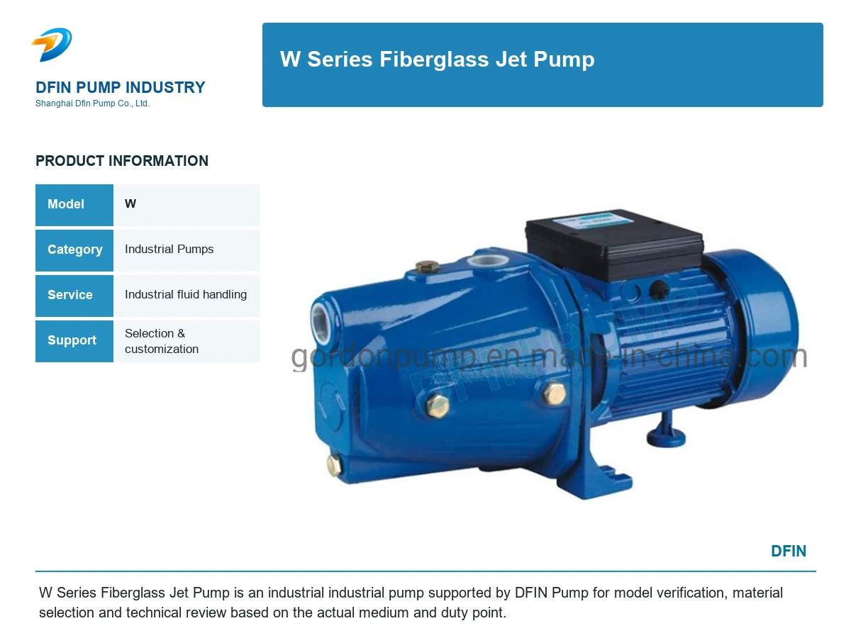 W Series Fiberglass Jet Pump