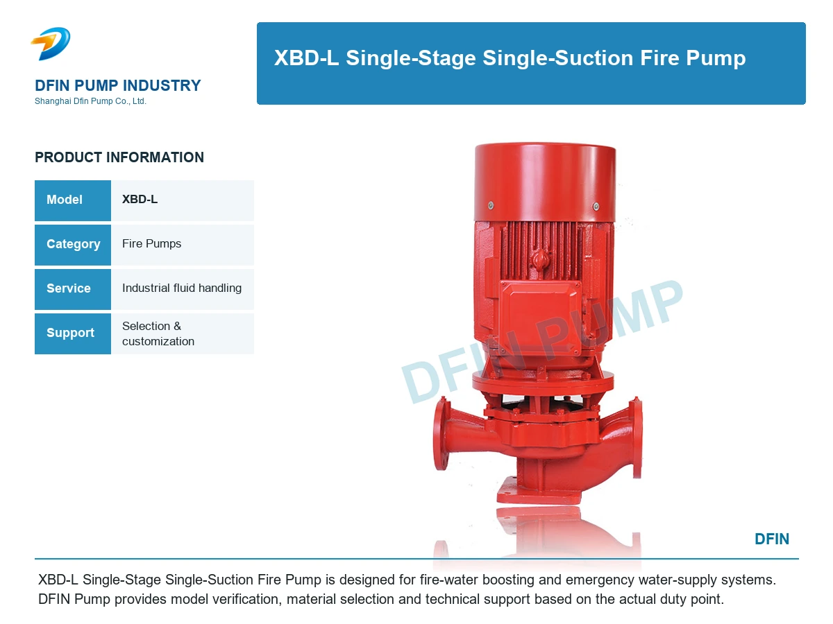 XBD-L Single-Stage Single-Suction Fire Pump