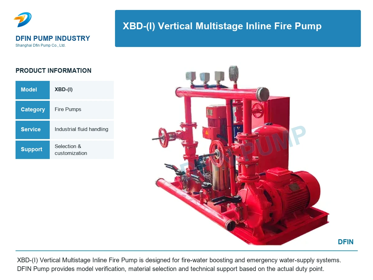 XBD-(I) Vertical Multistage Inline Fire Pump