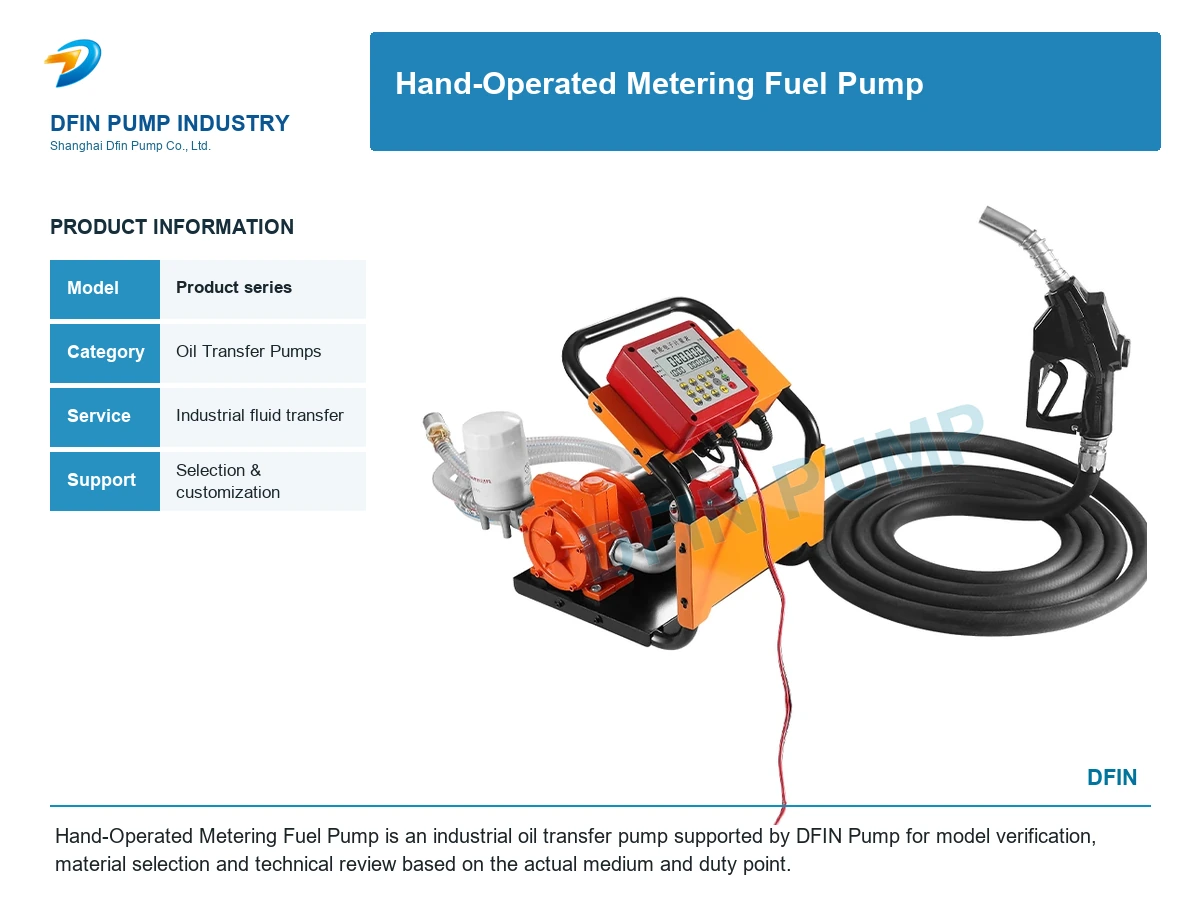 Hand-Operated Metering Fuel Pump