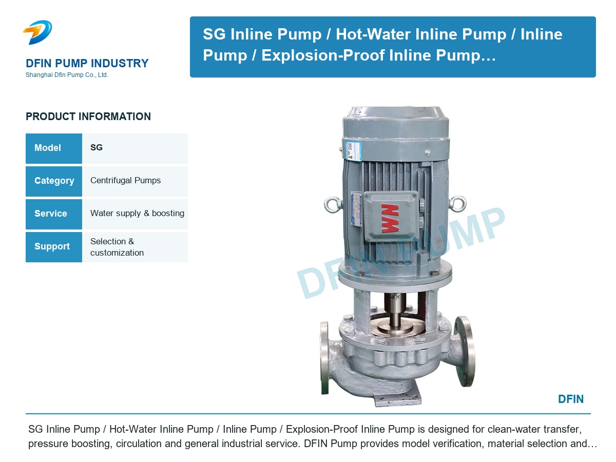 SG Inline Pump/ Hot-Water Inline Pump/ Inline Pump/ Explosion-Proof Inline Pump