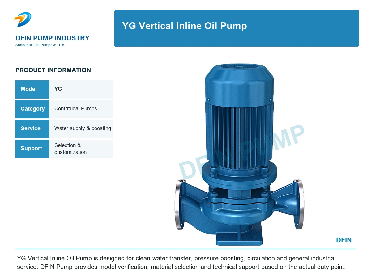 YG Vertical Inline Oil Pump