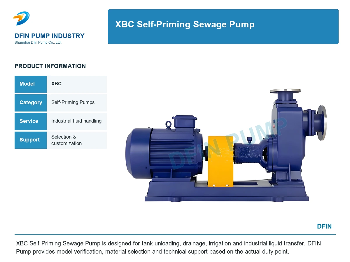 XBC Self-Priming Sewage Pump