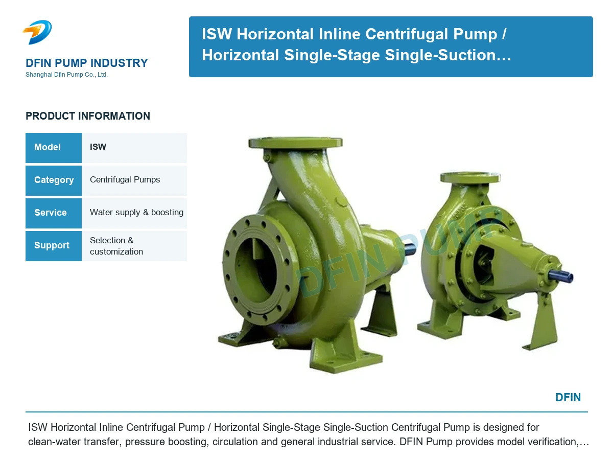 ISW Horizontal Inline Centrifugal Pump/ Horizontal Single-Stage Single-Suction Centrifugal Pump