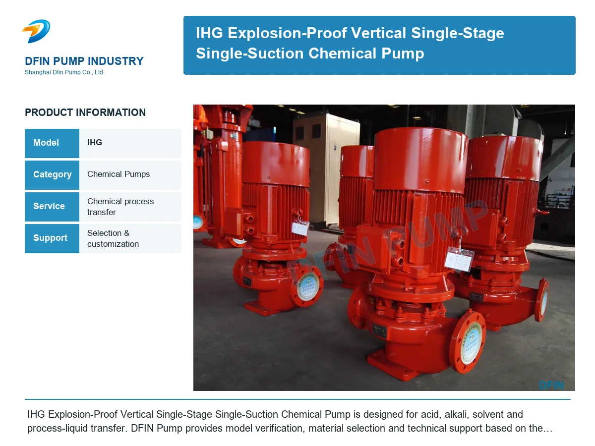IHG Explosion-Proof Vertical Single-Stage Single-Suction Chemical Pump