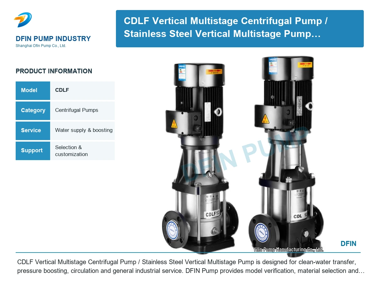 CDLF Vertical Multistage Centrifugal Pump/ Stainless Steel Vertical Multistage Pump