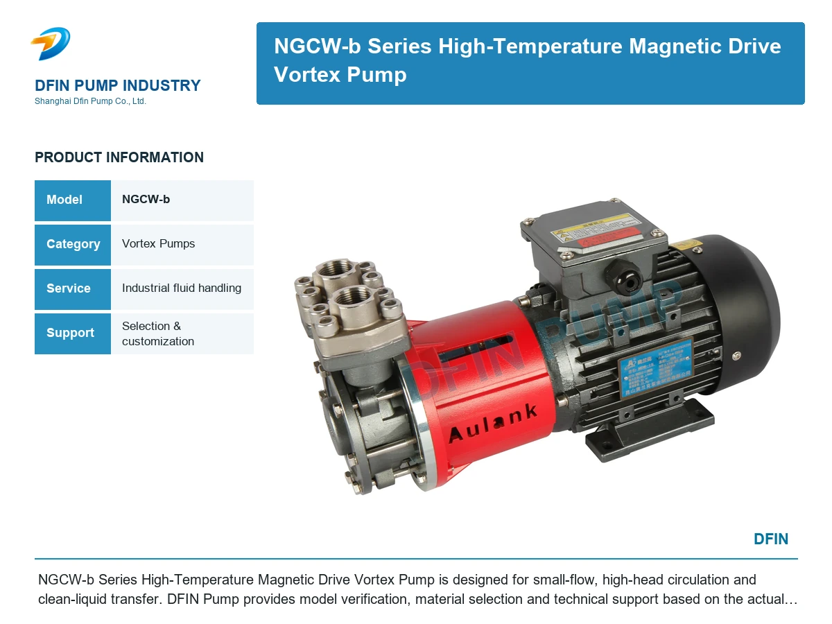 NGCW-b Series High-Temperature Magnetic Drive Vortex Pump
