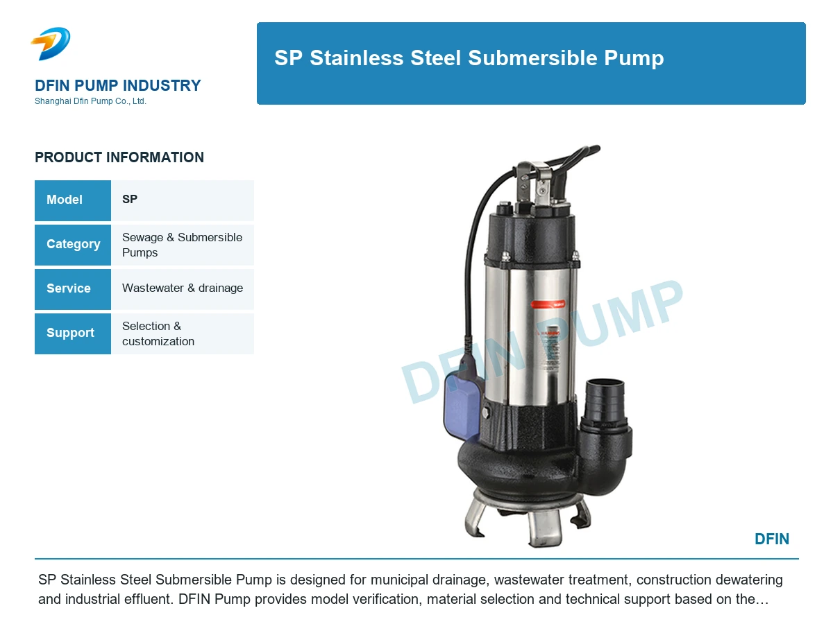 SP Stainless Steel Submersible Pump