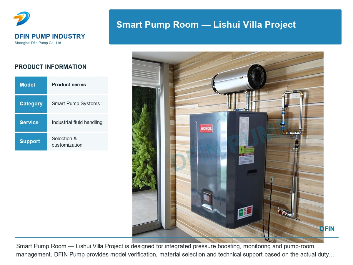 Smart Pump Room — Lishui Villa Project