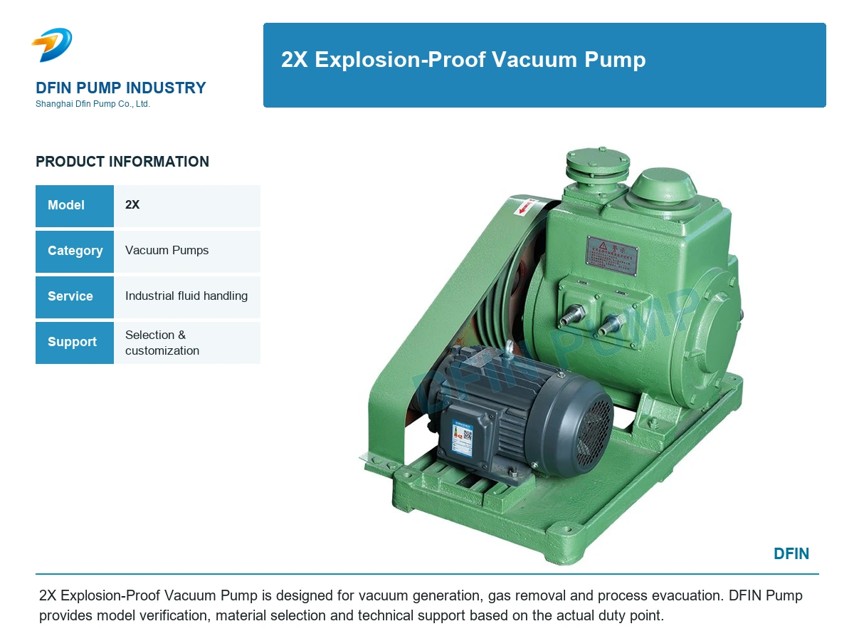 2X Explosion-Proof Vacuum Pump