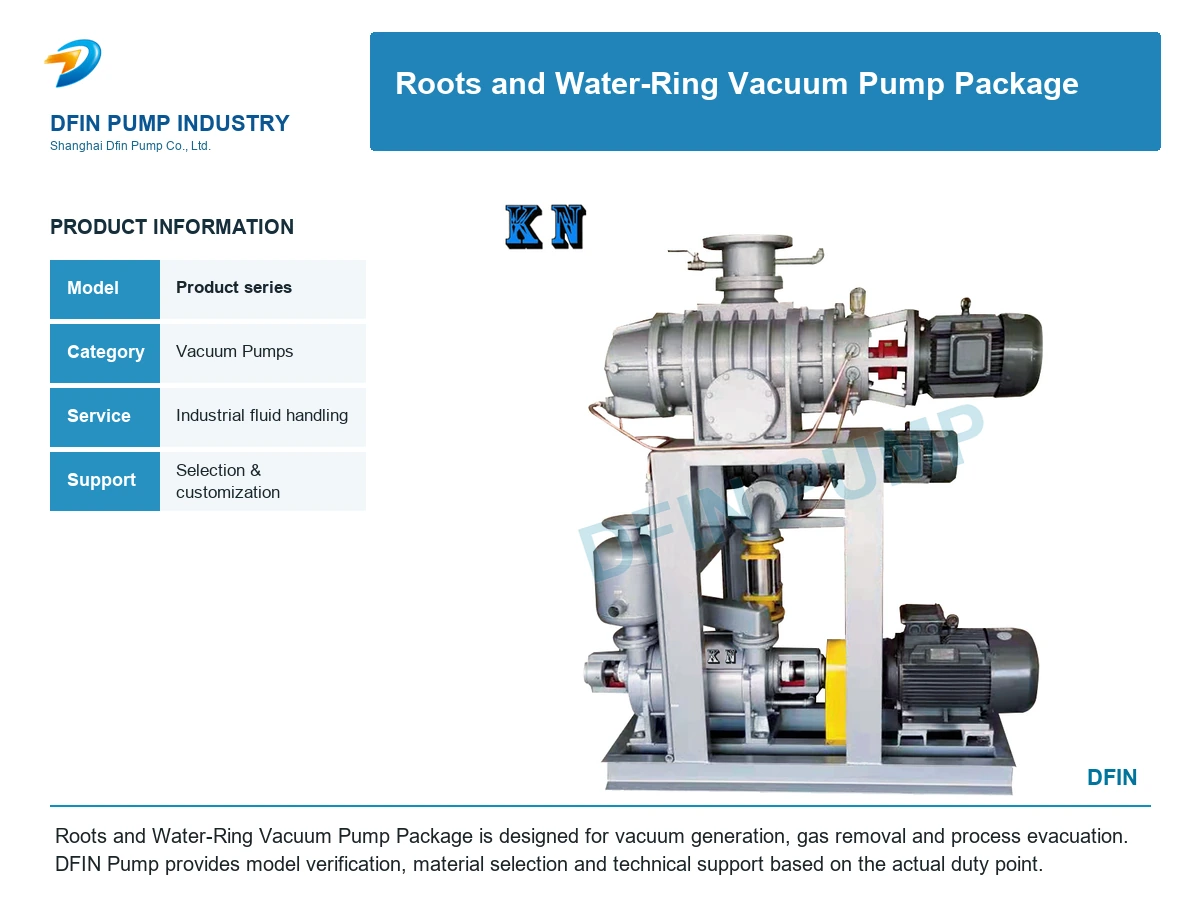 Roots and Water-Ring Vacuum Pump Package