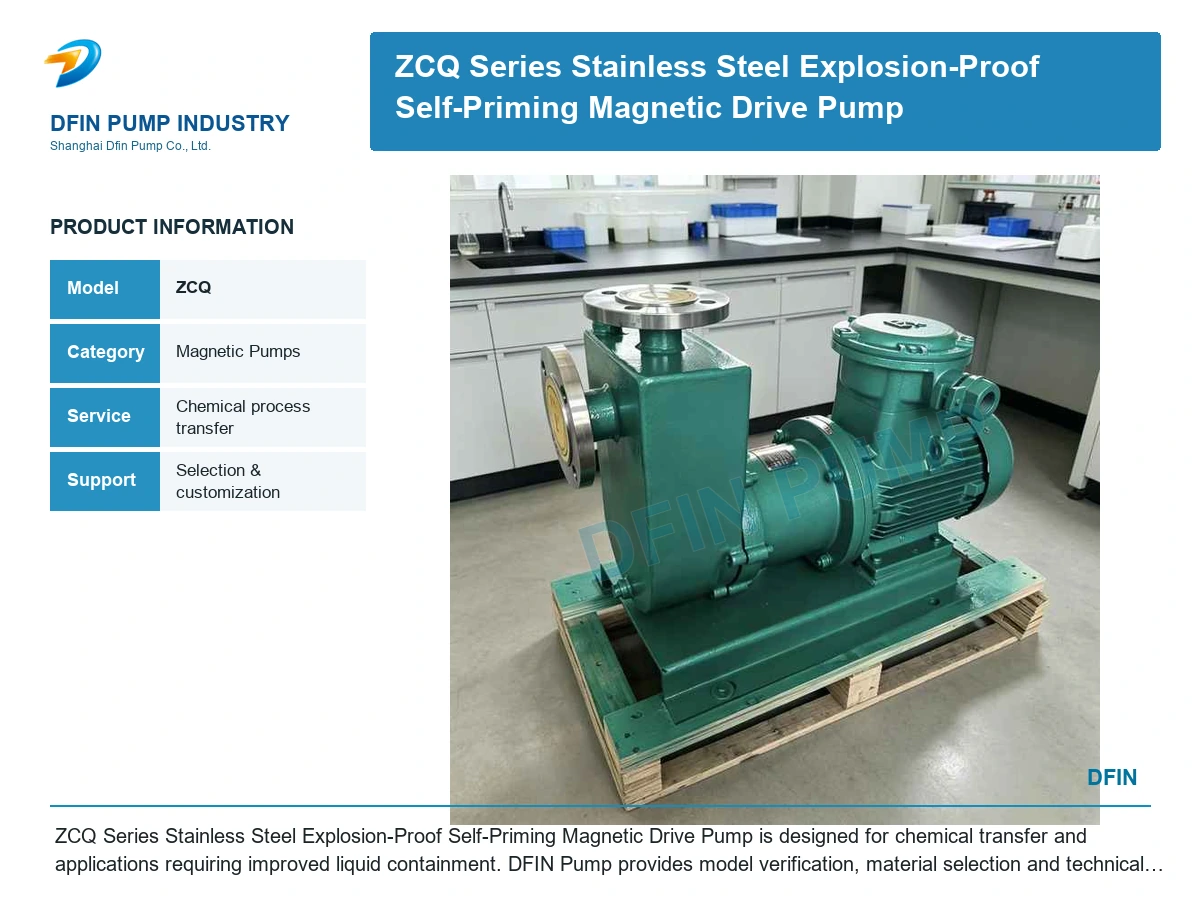 ZCQ Series Stainless Steel Explosion-Proof Self-Priming Magnetic Drive Pump