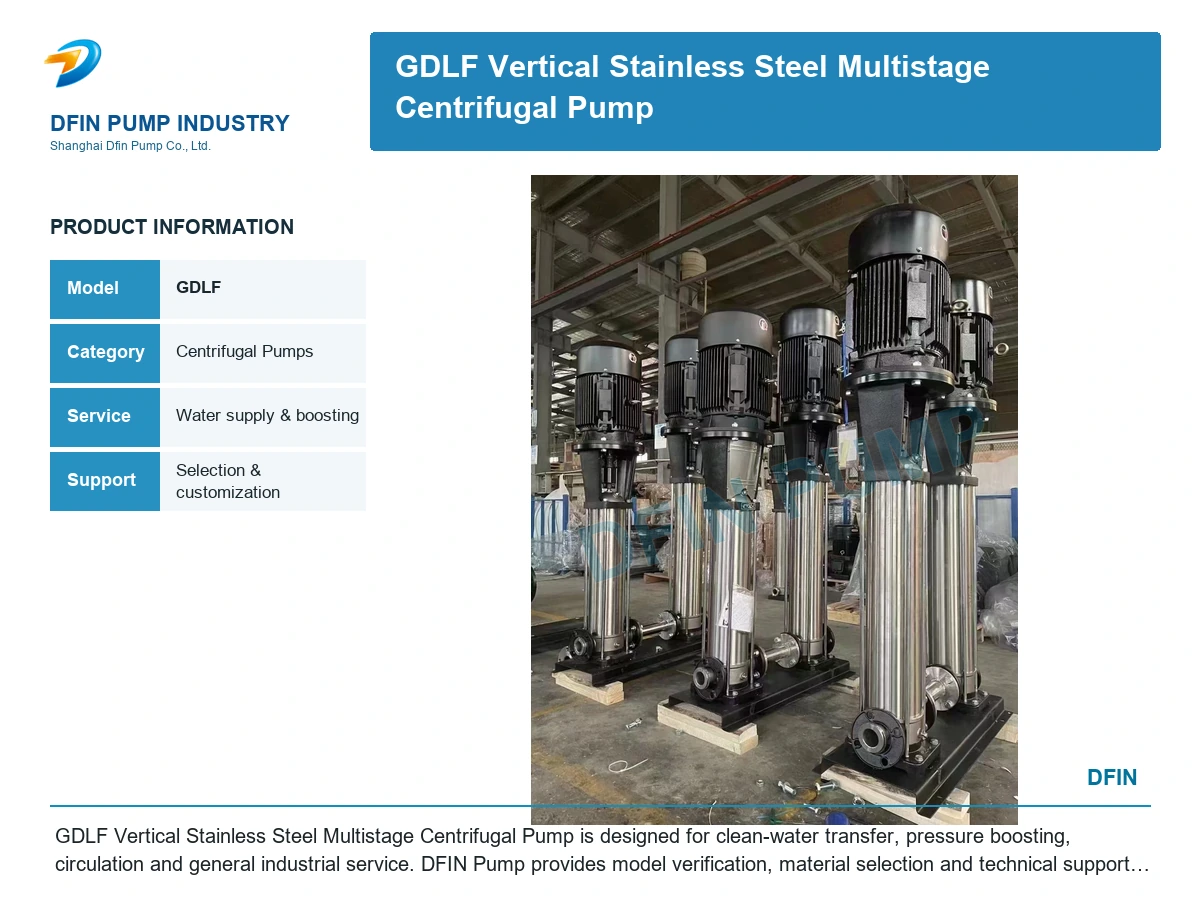 GDLF Vertical Stainless Steel Multistage Centrifugal Pump